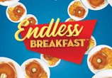 Endless breakfast with meal plates in the background