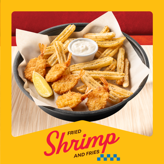 Denny's Fried Shrimp and Fries